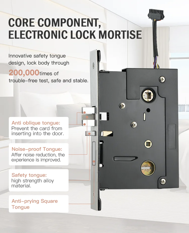 Locstar Intelligent Door Lock Rfid Hotel Locks System With Handle Guangdong-hyh Hardware Card Reader Digital Door Lock