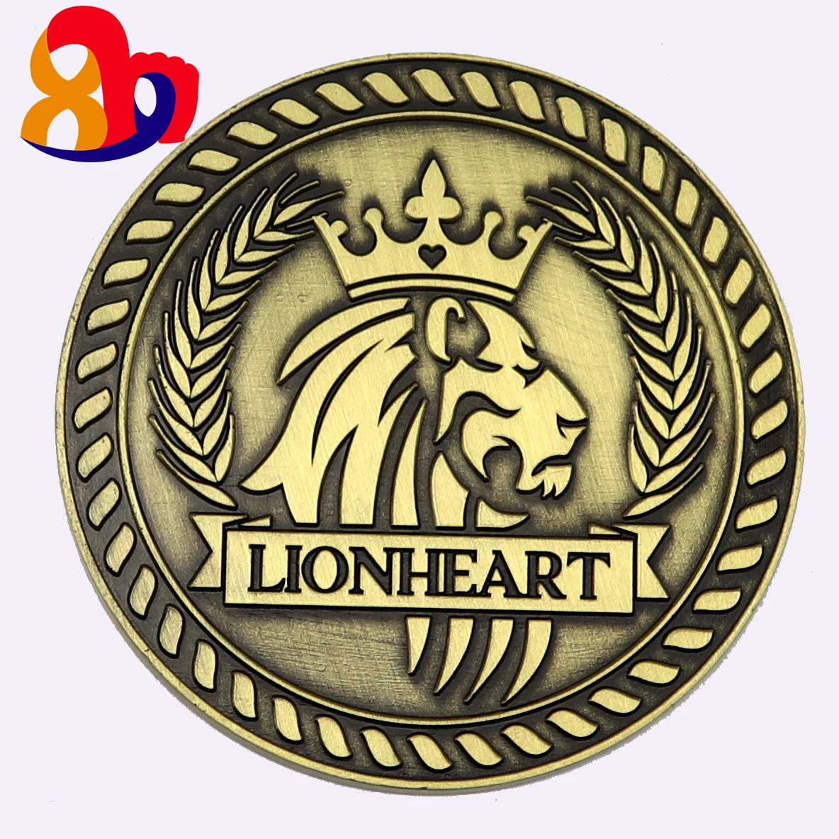 Factory Manufacturer Wholesale Metal Commemorative Die Casting Engraved Lion King Head Logo Collection Commemorative Coins