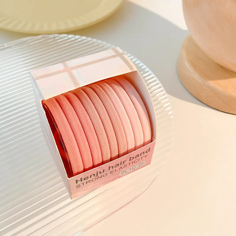 popular candy color twist ponytail hair rope high elastic durable rubber hair ties eco friendly cute hair accessories