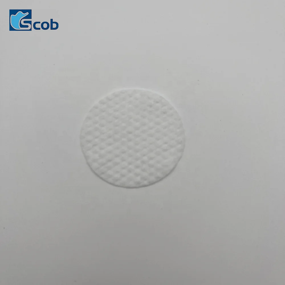 Economic spunlace nonwoven 5.8cm diameter round wipes