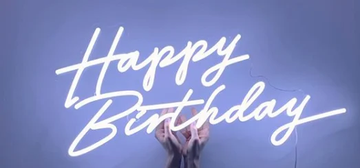 Eye Catching Better Together Happy Birthday Led Big  Logo Neon Sign