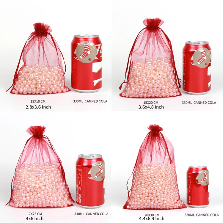 50Pcs Organza Gift Bags Wedding Party Decoration Xma