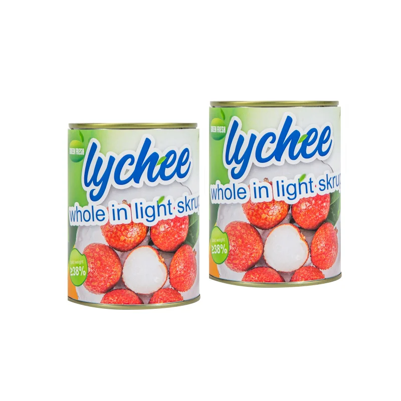 Chinese  supplier new season  factory supplier 567g canned fruit in tin pachage canned lychee / lichee whole in syrup