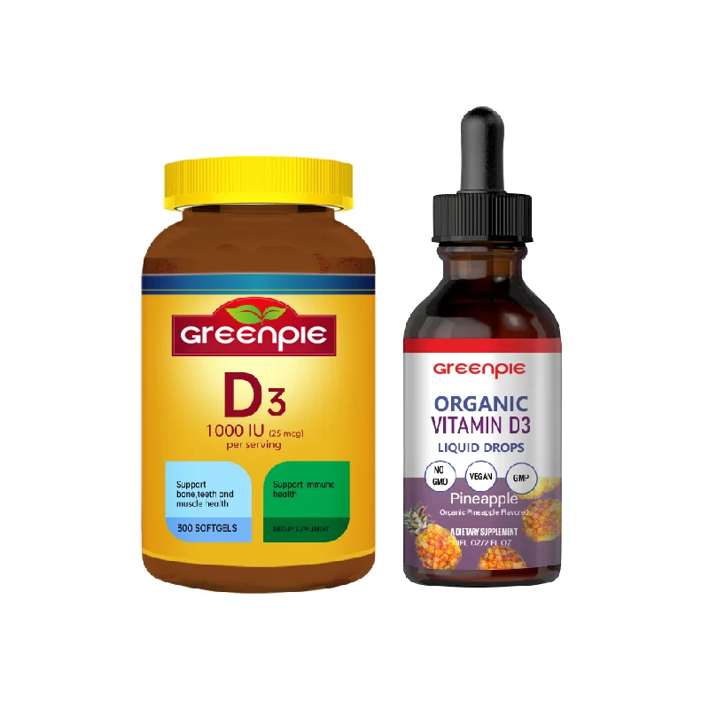 Greenpie Vitamin D Natural Calcium Vitamin D3 Nutrition Health Supplements Capsules