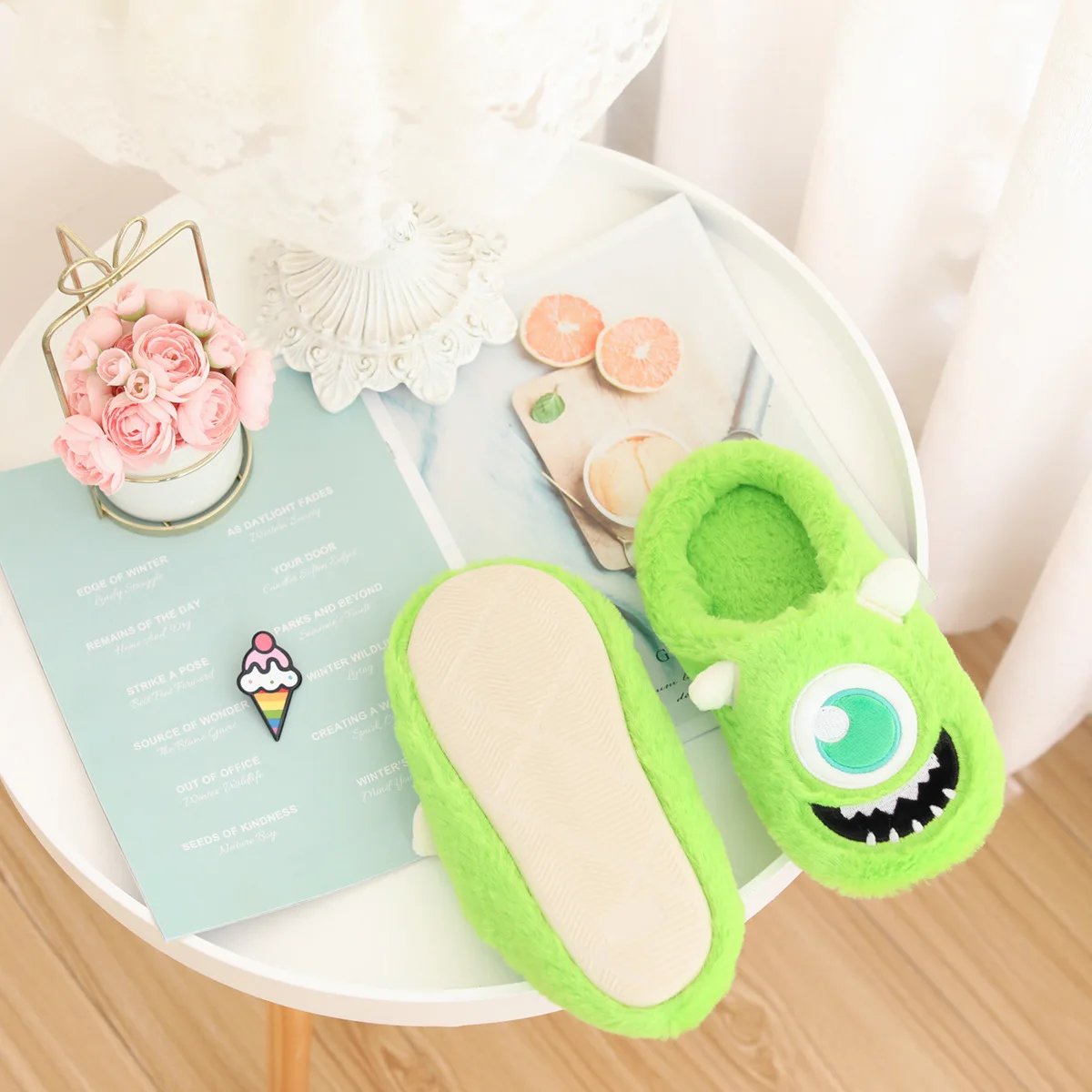 Зимние Семейные повседневные осенние симпатичные меховые плюшевые тапочки удобные домашние для взрослых и детей теплая обувь