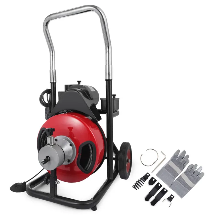 50ft High Quality Sewer Drain Pipe Cleaning Machine Shanghai factory Drain Pipe Cleaner Drain Cleaner