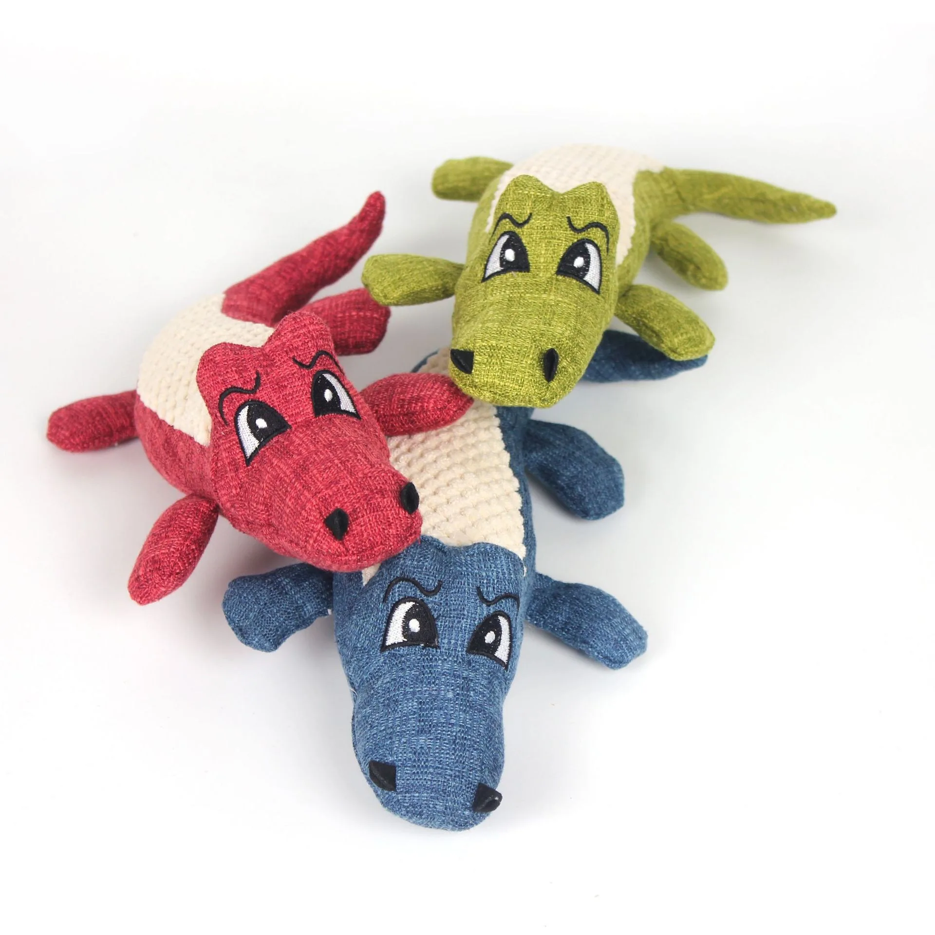 Cute Animal design Dog Plush Toy for Aggressive Chewers Interactive Crocodile Stuffed Plush Pet Toys Relieve Boredom Soft Dog