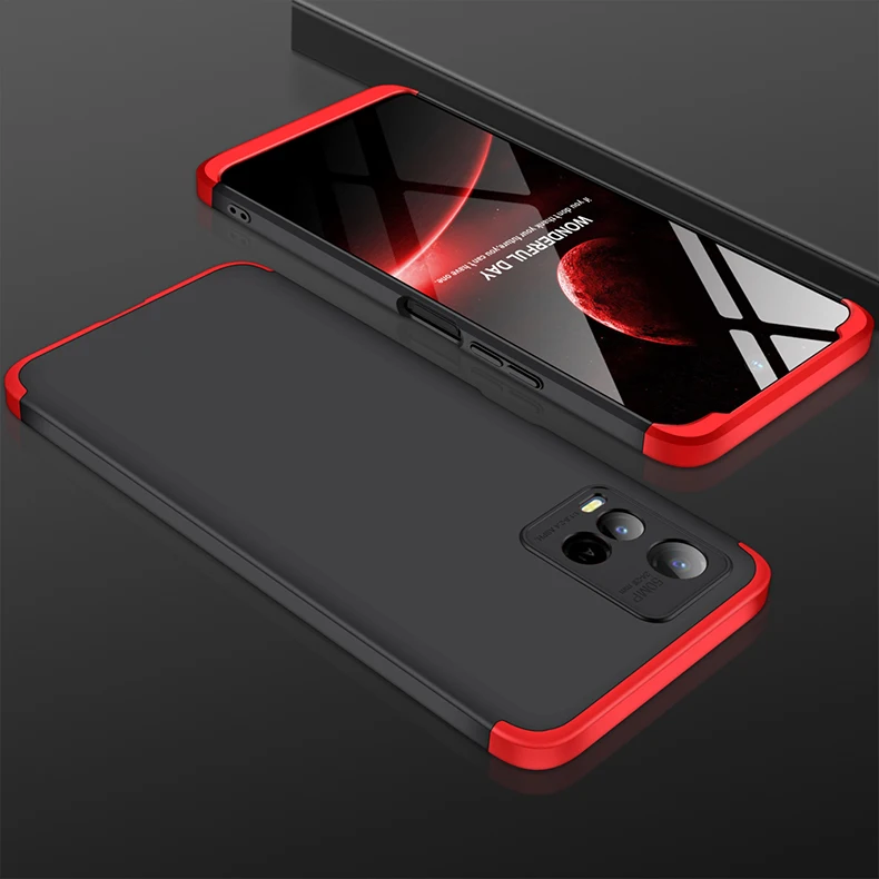 GKK Прочный чехол для Vivo Y21360 градусов Полная защита Жесткий ПК 3 в 1 Fundas Coque Back Cover для Vivo V21e V21