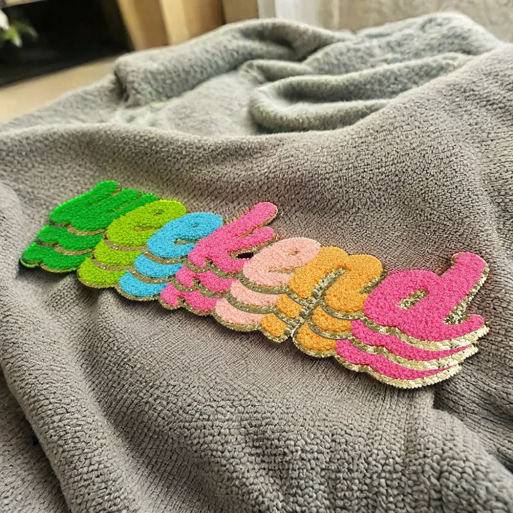 Morale Bear Chenile Patch Custom Embroidery  be mine patches On Clothes Patches Embroidery Iron On Chenille Embroidered