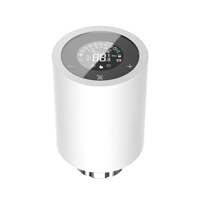 Electronic Programmable Tuya ZigBee wireless TRV smart radiator thermostat