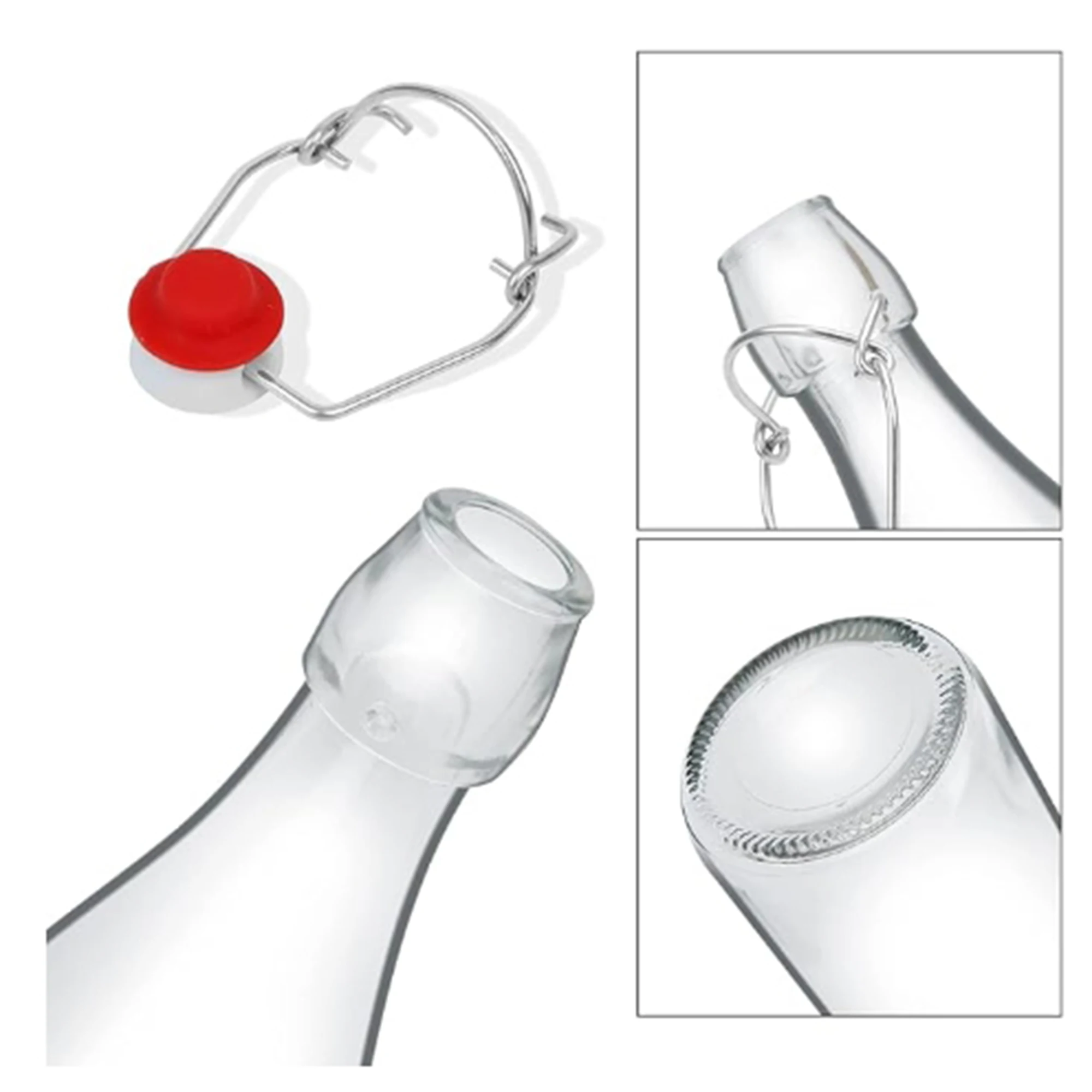 Brand New High Quality Snap On Tequila Bottle 250ml 500ml 750ml 1000ml Rum Whiskey Spirits Drinks Round Clear Glass Bottle