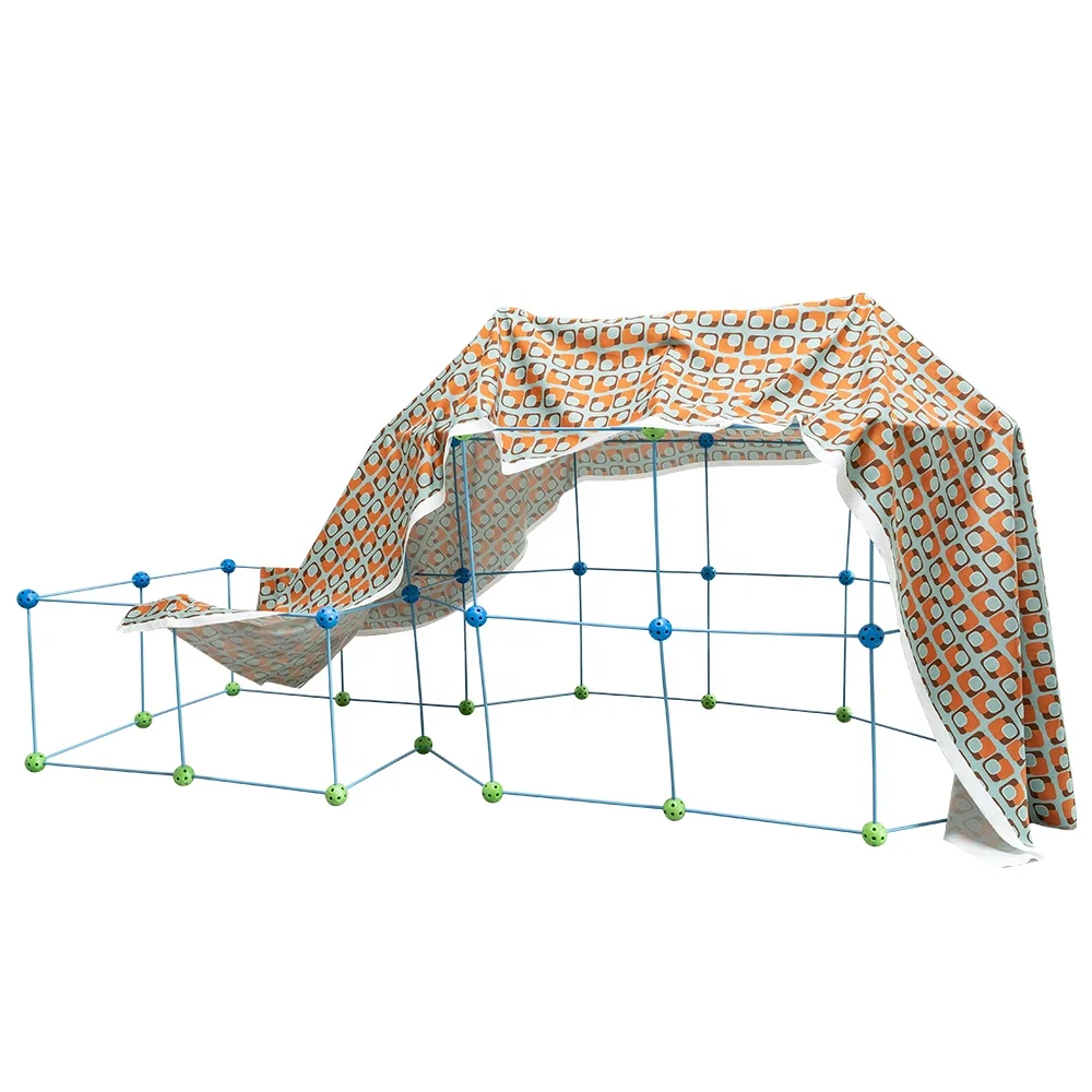 Crazy Fort Construction STEM Toys for 5 6 7 8 9 10 11 12 Years Old DIY 120 Pieces Ultimate Kids Fort Building Kit