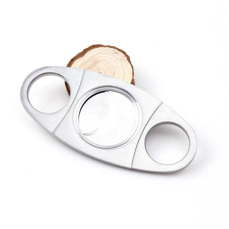 Best Seller Products Automatic Pop Up Personalized Stainless Steel Double Blade Cigar Cutter Scissors