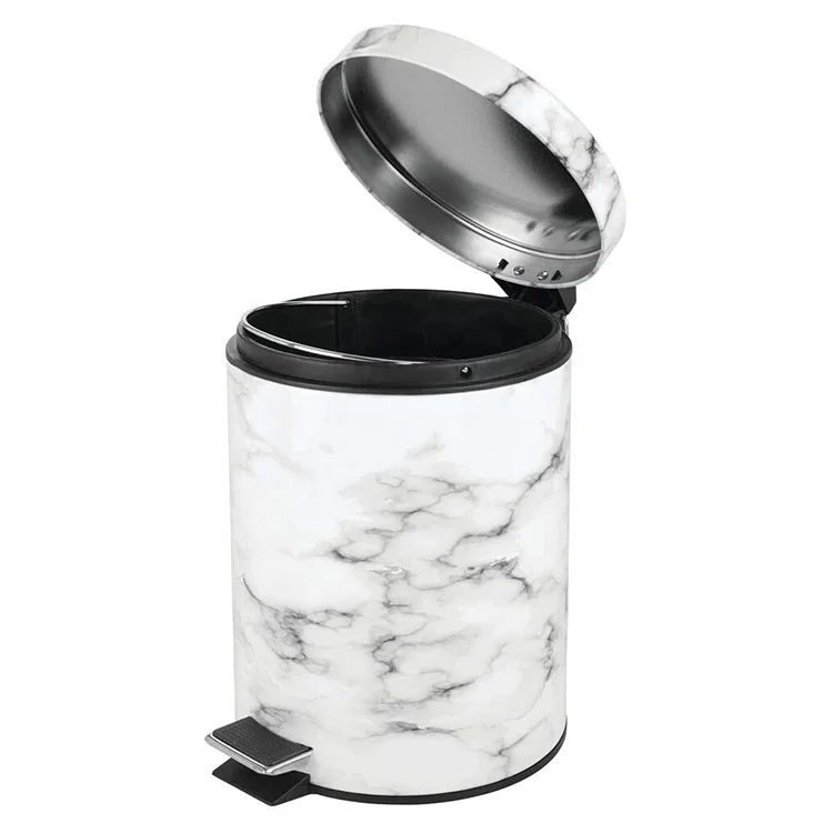 5l steel trash bin dust bin garbage step bin compressed trash can for bathroom