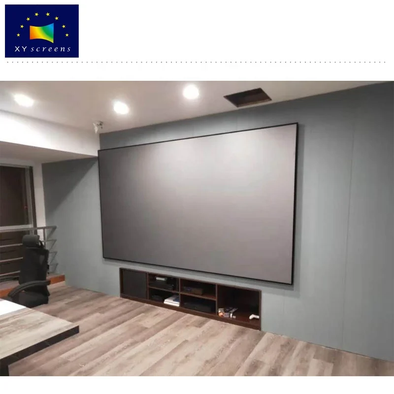 xy projector screen cloth black crystal 120 inch alr short throw projection screen for home
