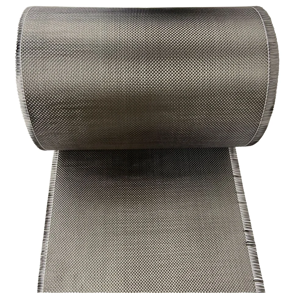 Plain Weave 3K 200g 12 inches 30cm Wide Unfinished Edge Carbon Fiber Tape Carbon Fiber Fabric Roll for Boat Repairs