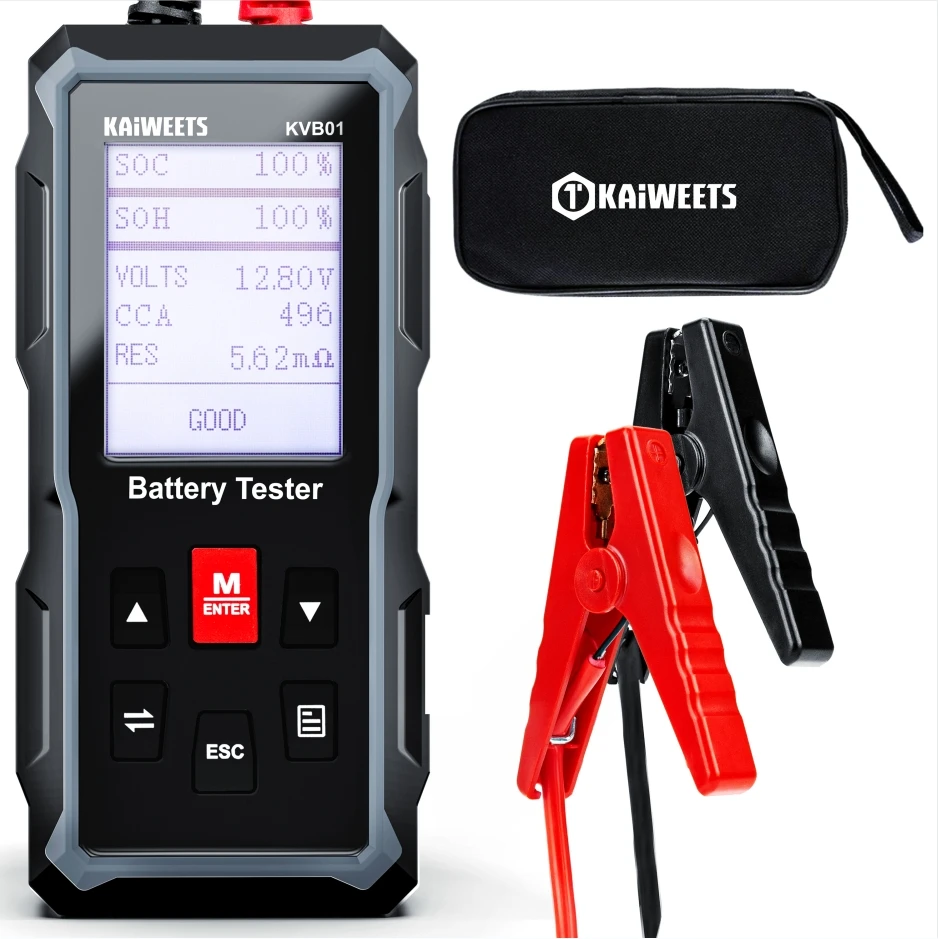 Automotive Battery Tester Digital Checker with Professional 12V 24V Car Battery Load Tester