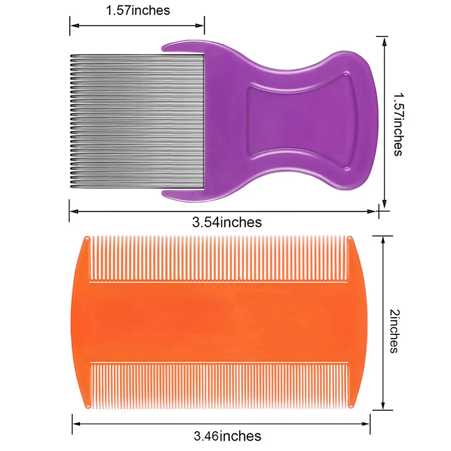 Hot selling hair grooming metal tooth lice comb private label lice comb