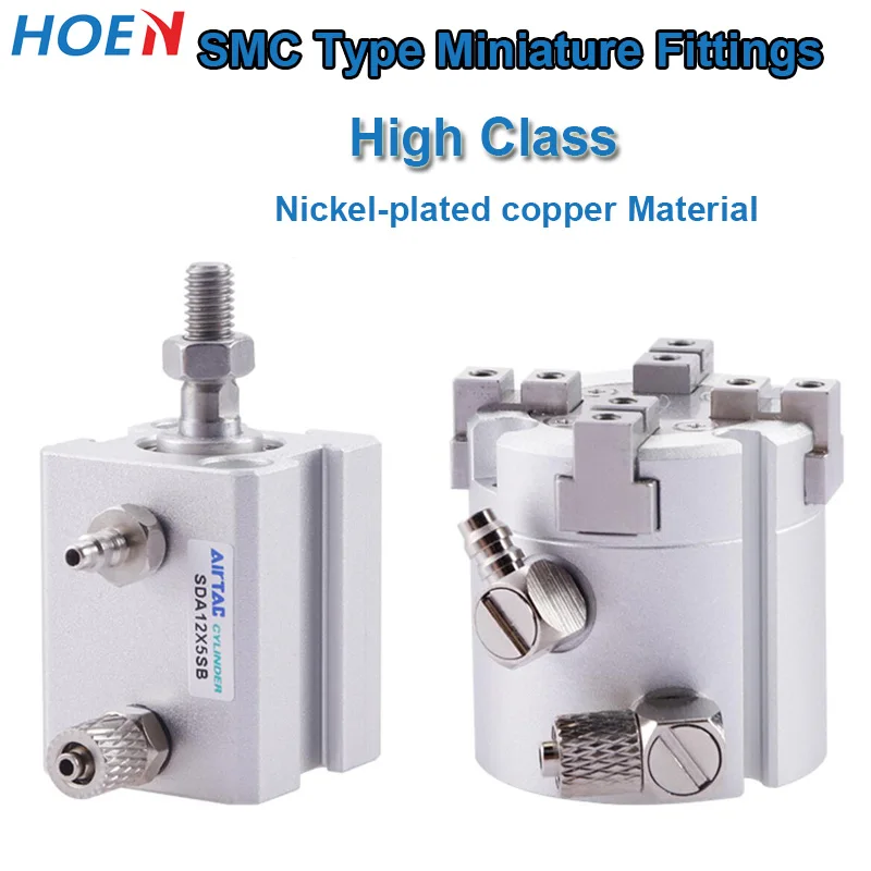 Miniature Fittings SMC Type Hose Nipple Pu Tube Connectors M-5AU-3/4/6 M-5ALU-3/4/6 M-5ALHN-4/6 M-5ALHU-3/4/6 Barb Fitting