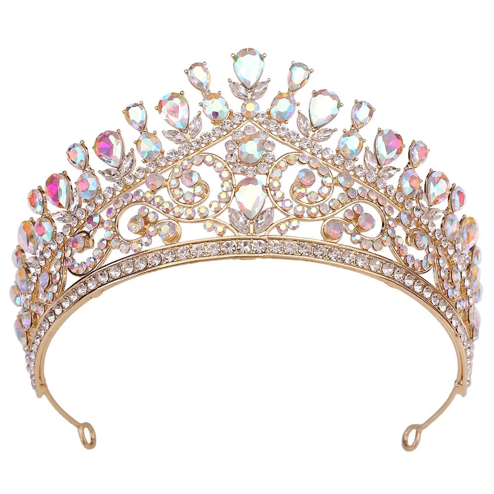 Crown Tiaras for Women Birthday Crown Queen Tiara Rhinestone Headband Hair Accessories Gems Princess Decoration for Wedding