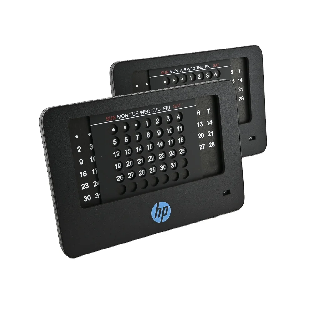 Лидер продаж от производителя, офисный вечный календарь, металлический Настольный алюминиевый складной вечный календарь для рекламных подарков