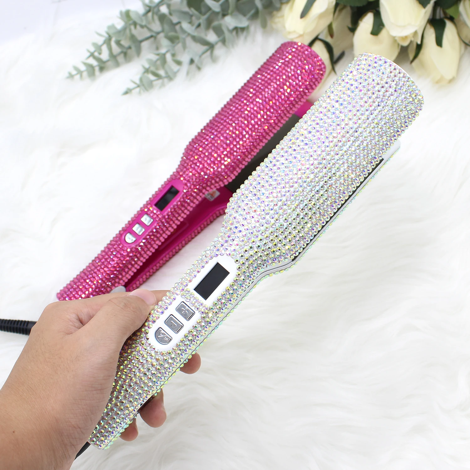 Wholesale Custom Packaging Box Flat Irons Professional Private Label Titanium Flat Iron Hair Straightener