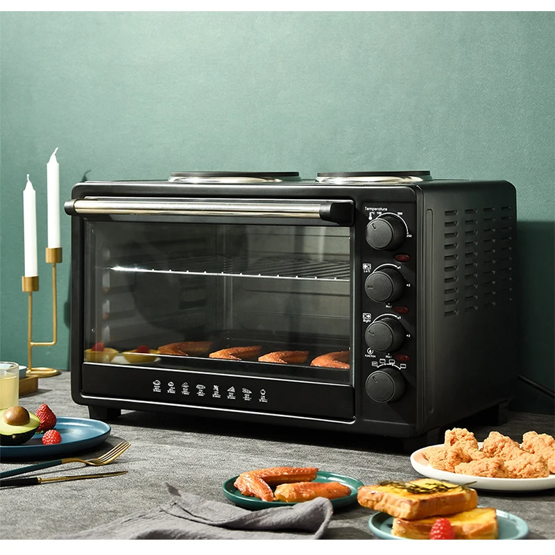 Multifunction Stainless Steel Toaster Baking Household Cake Pizza Electric Oven