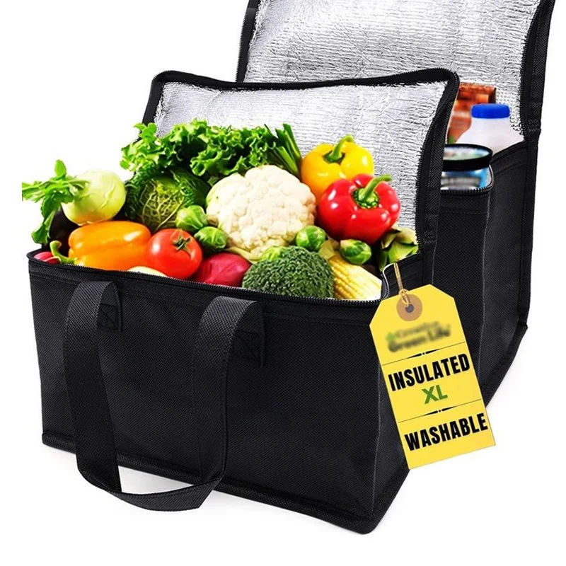 custom non woven fabric beer thermal bag food delivery insulated lundry cooler bag