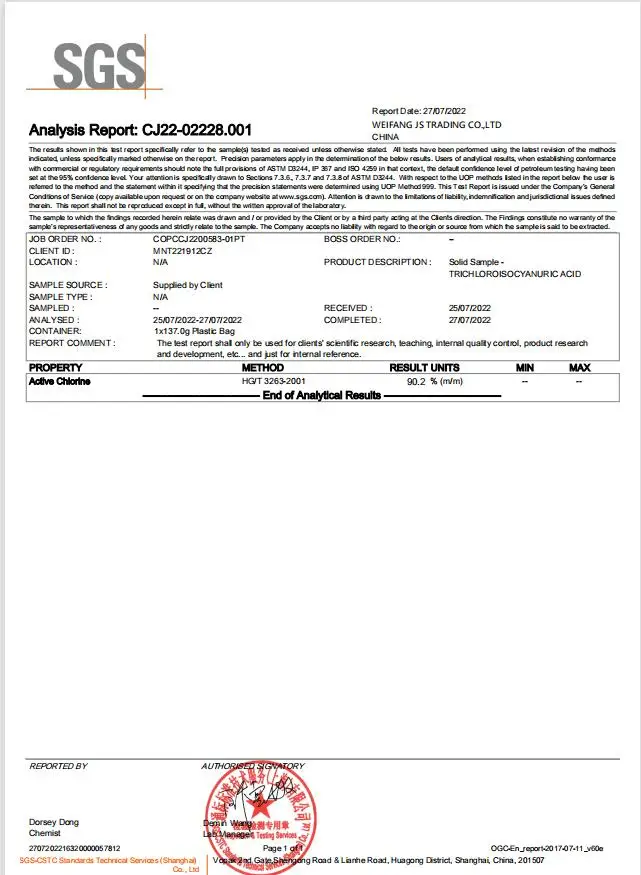 Swimming Pool Chlorine Chemicals bulk  Tcca Tablets  Trichloroisocyanuric acid Tcca 90% 200g chlorine tablets 3 inch