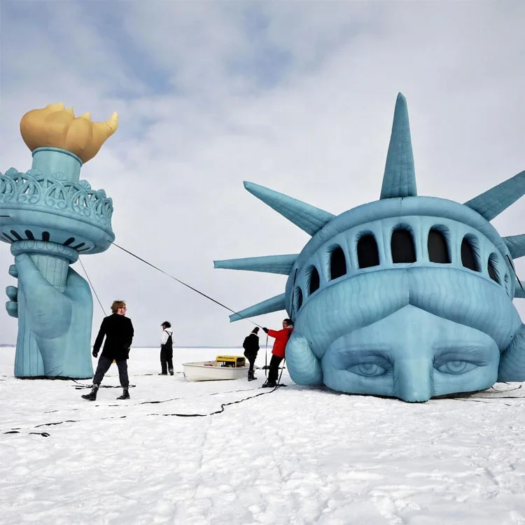 customized inflatable statue of liberty head model balloon for advertising or decoration