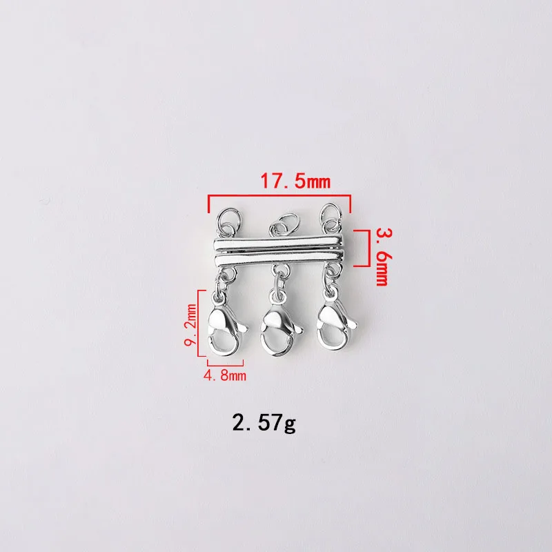 Magnetic Layered Necklace Copper Connector Multi Strands Clasps For Necklace Jewelry Making