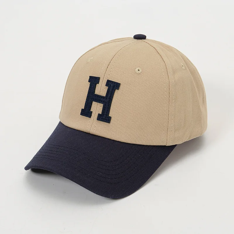 BSBH Wholesale Custom Two Color Baseball Cap Embroidered Logo Sport Closed Back Baseball Cap Fitted Embroidered Baseball Cap