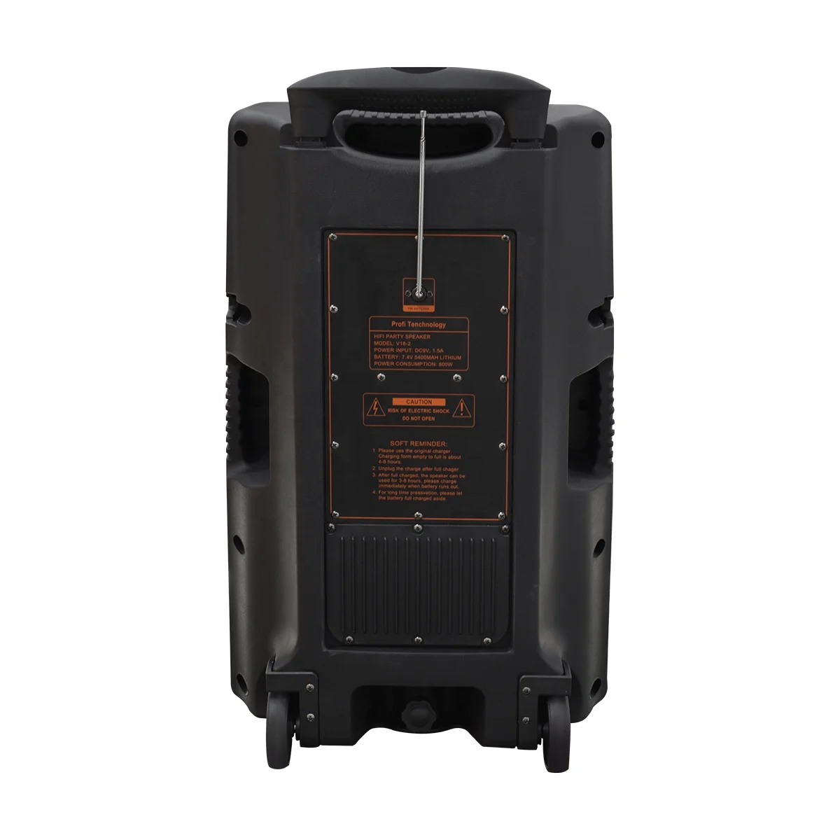 LEISOUND 15 Inch  High density Rechargeable Battery Powered Speaker