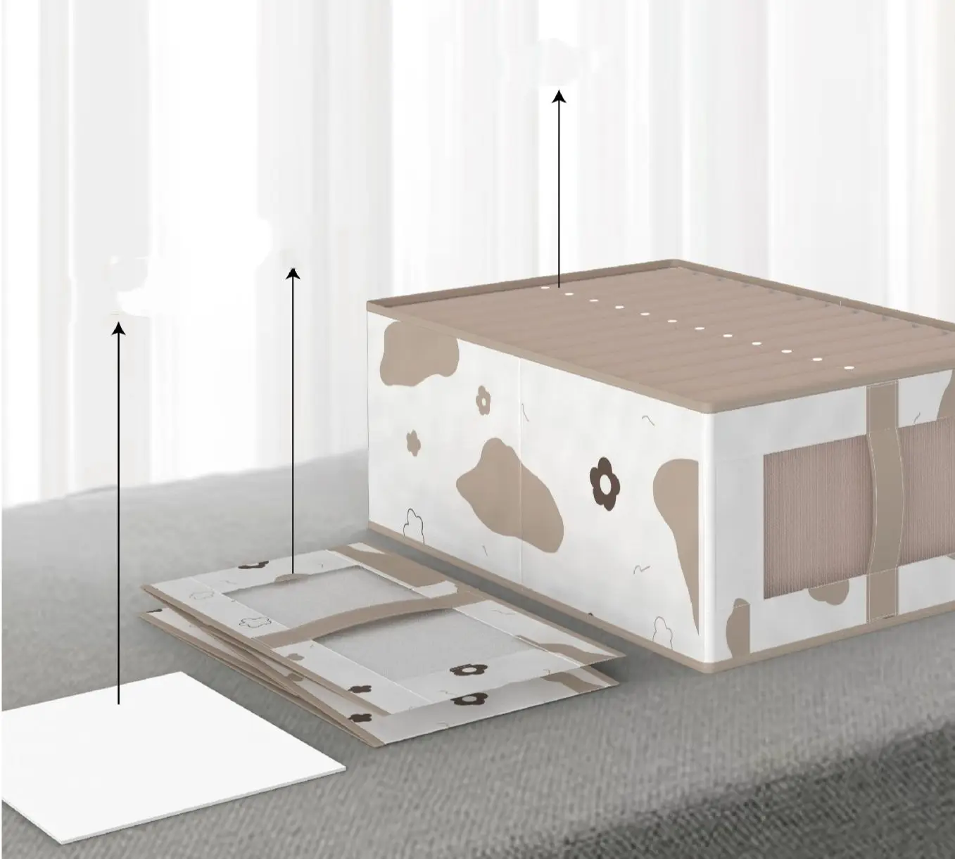 Top Sale European Style Square Plastic Closet Organizer Box for Wardrobe Clothes Underwear Bras Panties Socks Ties Storage