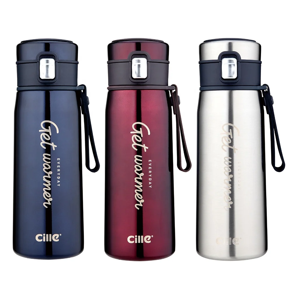 Double wall stainless steel water bottle 500ml travel vacuum flask 18 8 high grade stainless steel vacuum flask