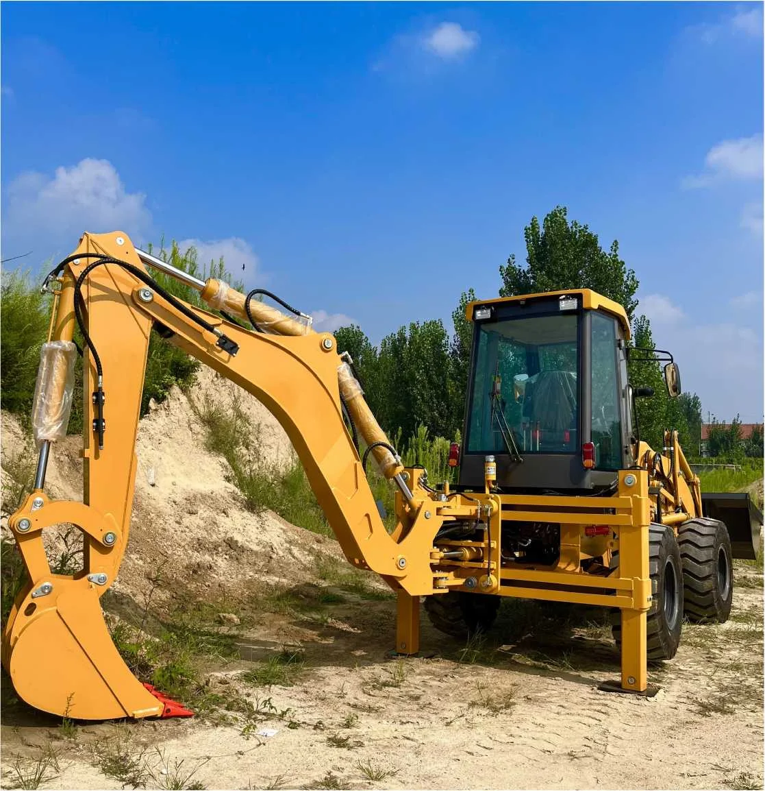 Cheap New Multi Function Backhoe Loader Retroexcavadora  Household Farms Wheel Excavator Used backhoe excavator loader