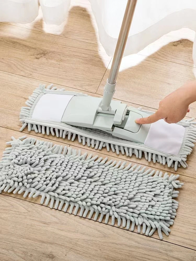 360 degree rotating dust mop flat dusting mop with microfiber pad