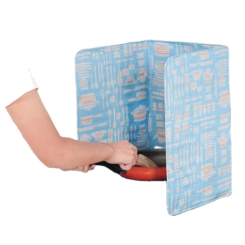Splatter Screen Wall Oil Baffle Aluminum Foil Guard Folding Splashproof Tools Kitchen Cooking Gas Cooktop Plate Stove