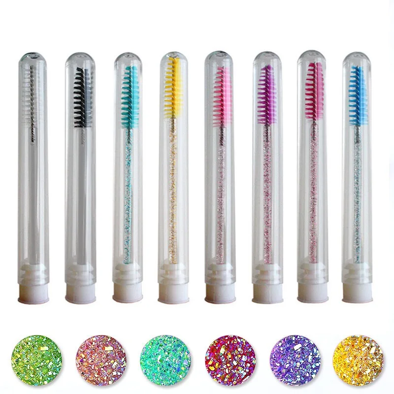 
Disposable glitter eyelash mascara brushes empty mascara wands tubes tubes with brush mascara lash wands 