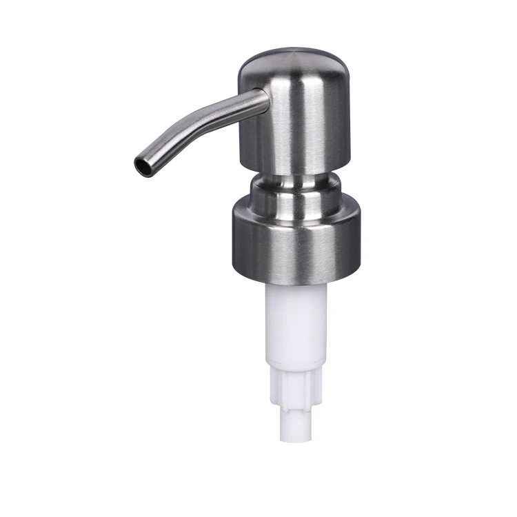 high quality cheap custom metal silver shampoo oil pump stainless steel lotion pump for hotel