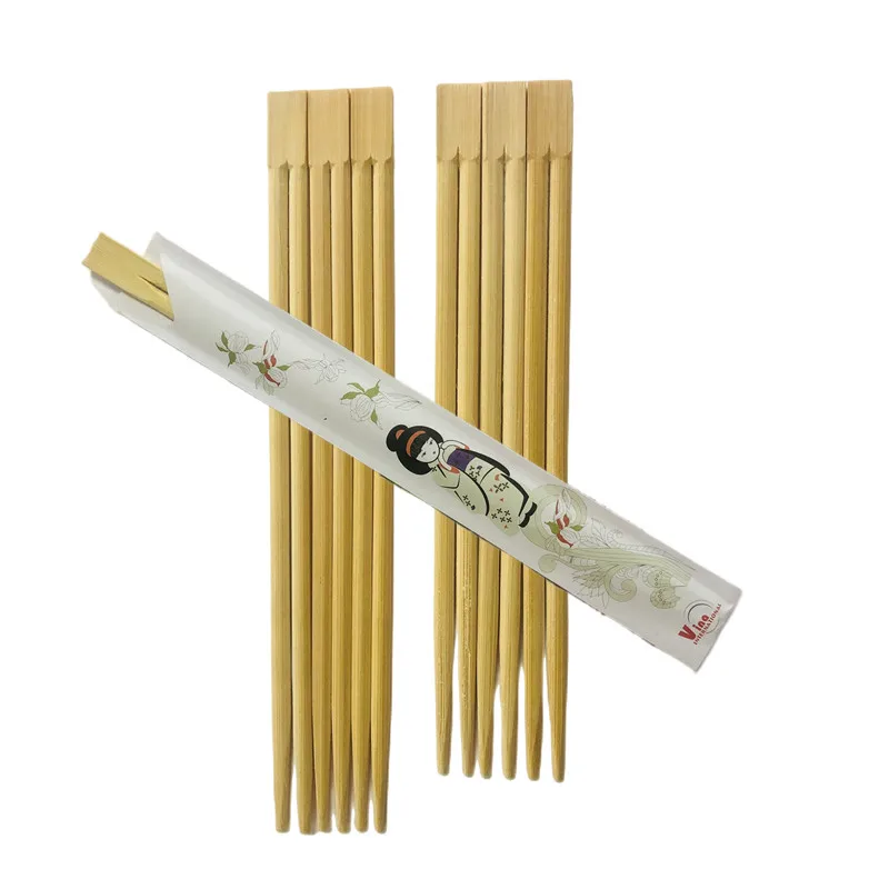 Professional factory Paper Packed Disposable Natural Bamboo Chopsticks Sushi Stick With Customized Logo
