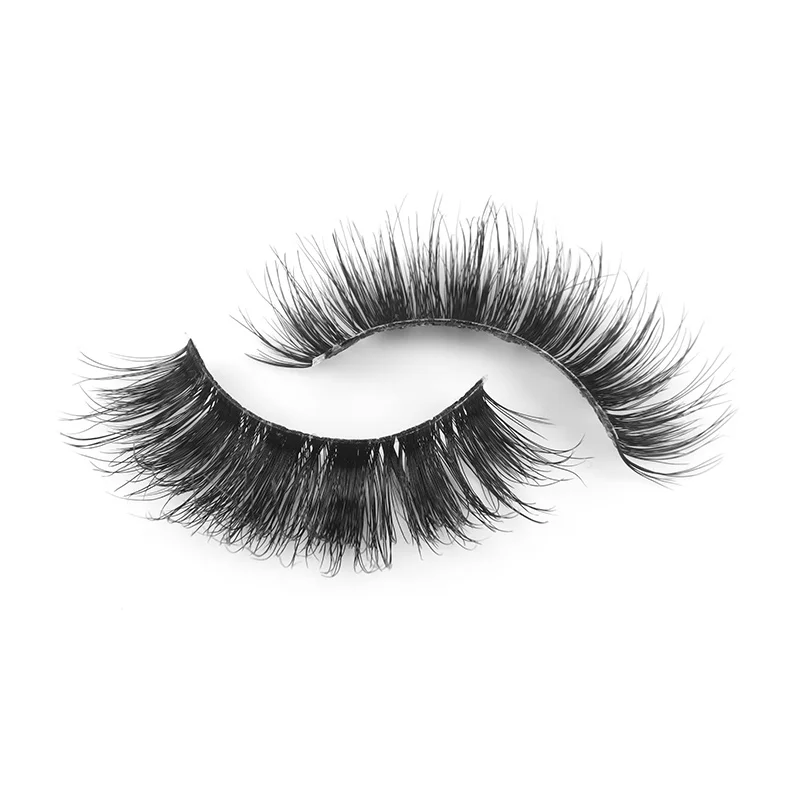 2022 Natural Weightless Faux Mink Clear Band 0.07mm Thickness Natural Hollow Core faux mink lashes3d wholesale vendor