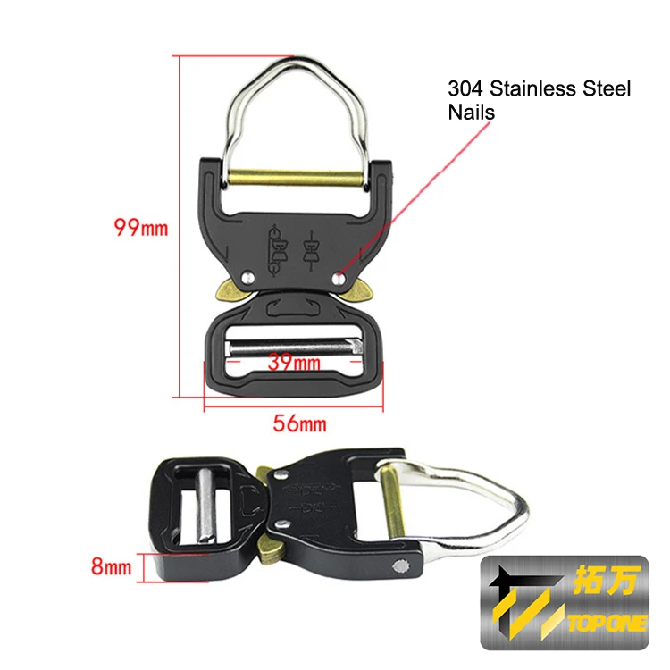 39 мм сверхпрочный цинковый сплав D-кольцо пряжка для ремня