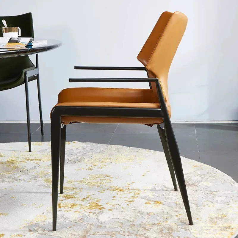Domestic French backrest lion head chair with armrests dining chair negotiation chair