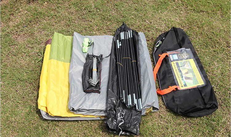 New Design One room one hall outdoor camping tourist mountaineering tent Double-decker multi-person tent with 5-6 people