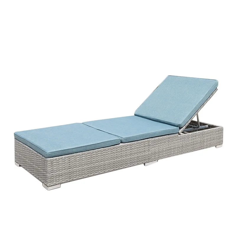 Sunway Height Adjustable Outdoor Pool Bed Rattan Sun Loungers