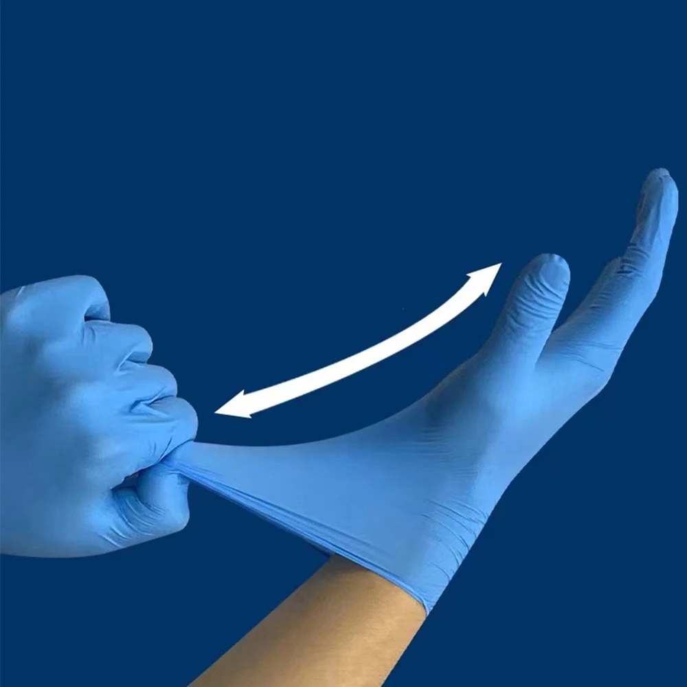 100% Nitrile Disposable Guantes Powder Free Latex Free 100Pcs 7Mil Disposable Exam Guantes