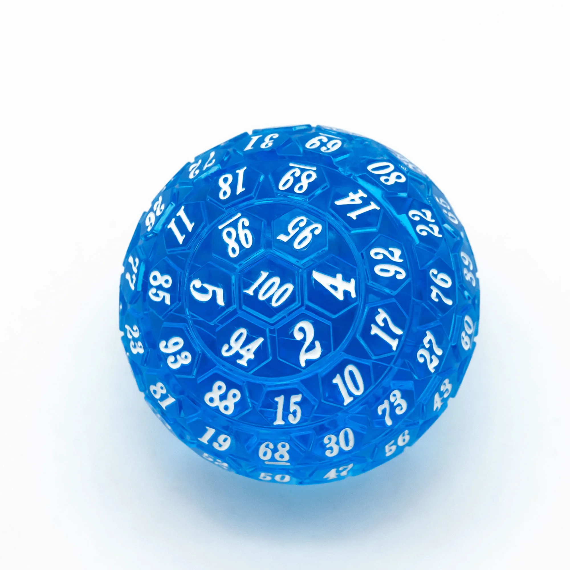 Udixi Acrylic Plastic D100 100 sides Spherical Dice for Puzzle Pame Game Purple&Green&Blue