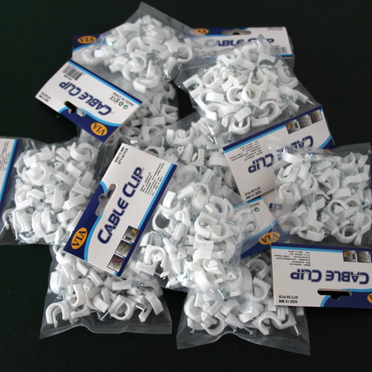 Circle nail cable clips