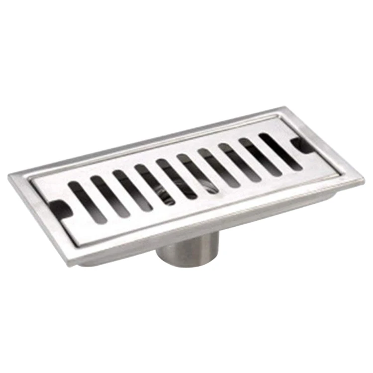 
20x10CM Removable Grate SUS304 Stainless Steel Anti-odor Rectangle Linear Long Shower Floor Drain 